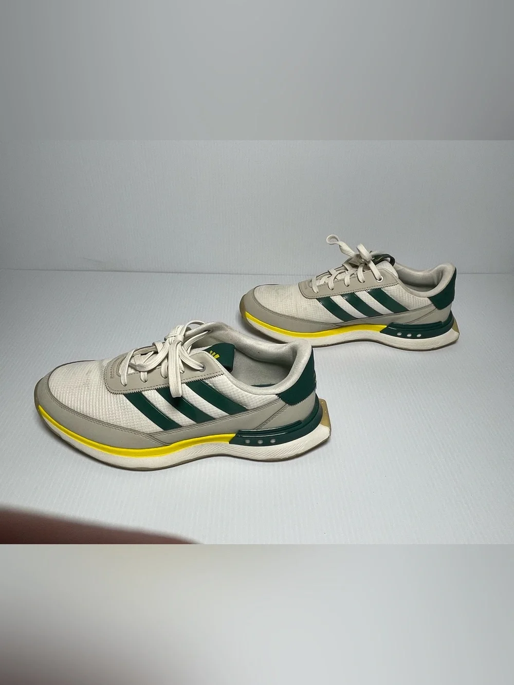 adidas Kids White, Green & Yellow Retro Runner Sneakers